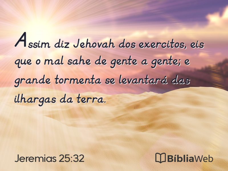 Jeremias 25:32 em imagem para compartilhar