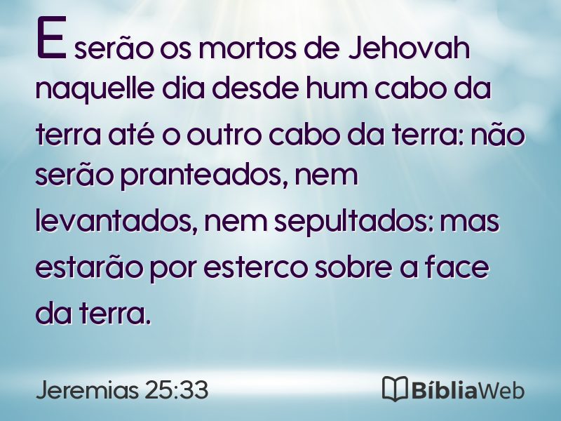 Jeremias 25:33 em imagem para compartilhar