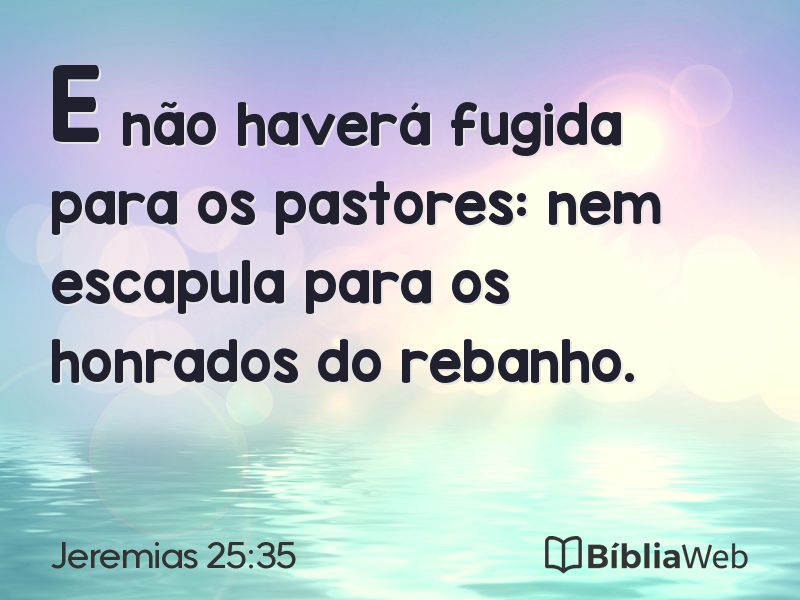 Jeremias 25:35 em imagem para compartilhar