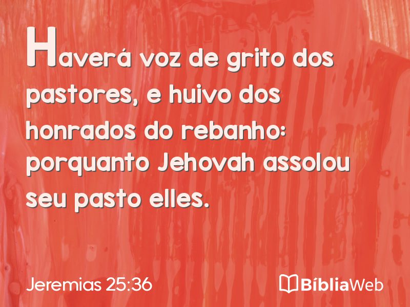Jeremias 25:36 em imagem para compartilhar