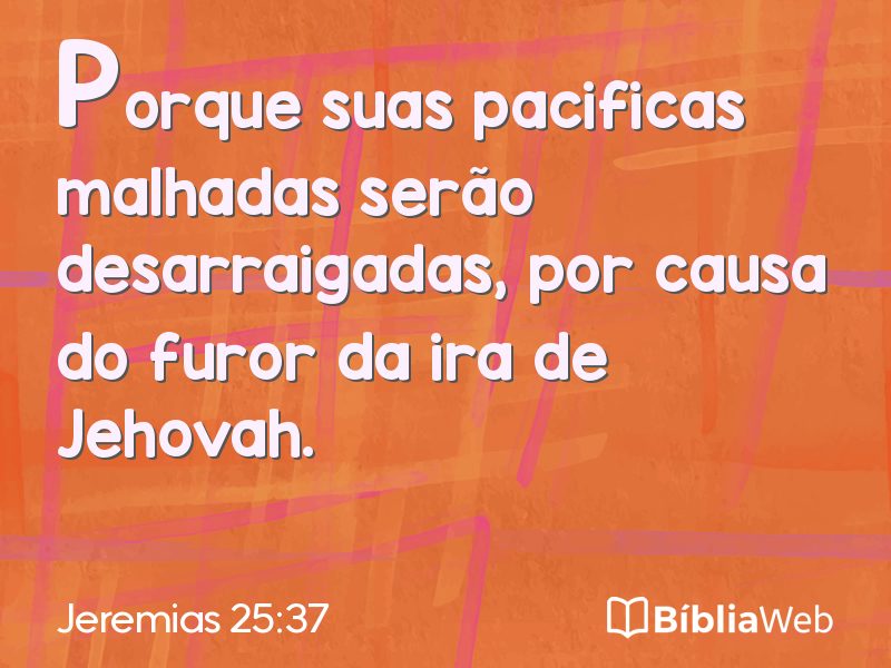 Jeremias 25:37 em imagem para compartilhar