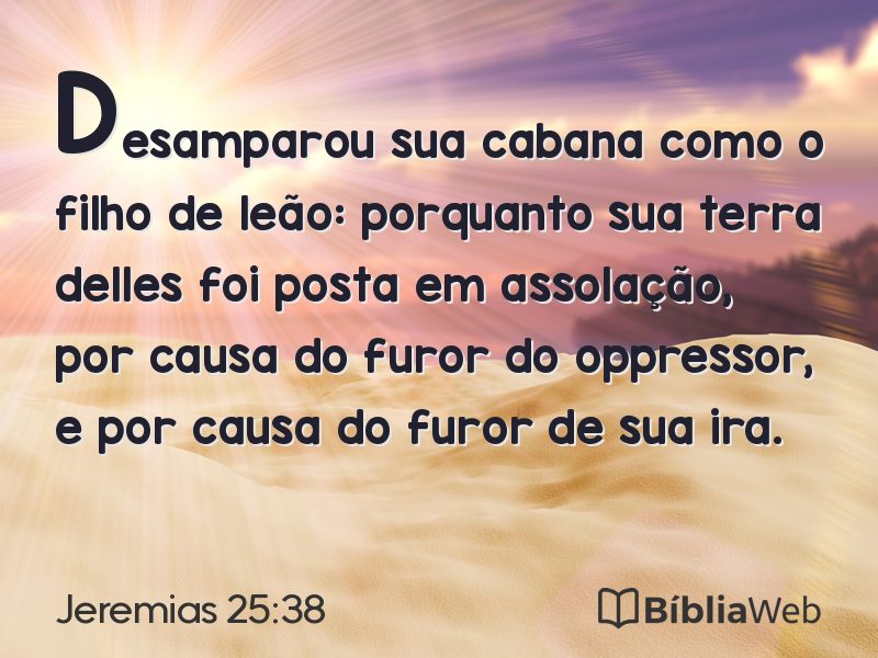 Jeremias 25:38 em imagem para compartilhar