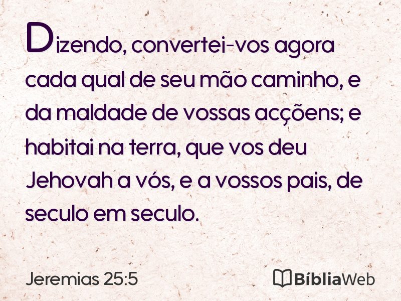 Jeremias 25:5 em imagem para compartilhar
