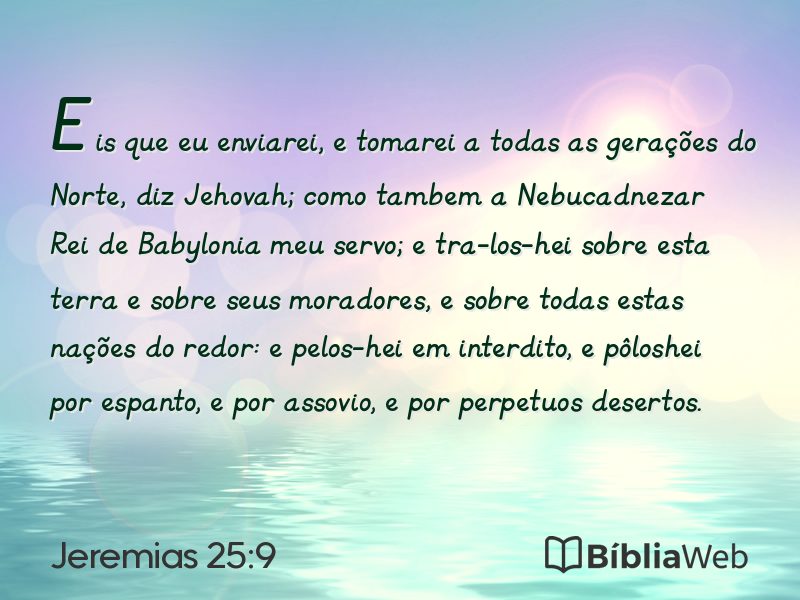 Jeremias 25:9 em imagem para compartilhar
