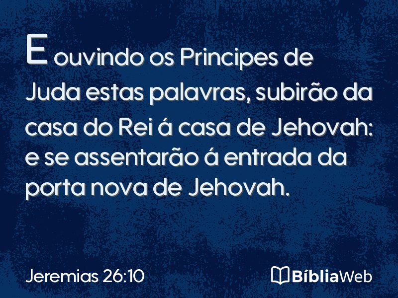Jeremias 26:10 em imagem para compartilhar