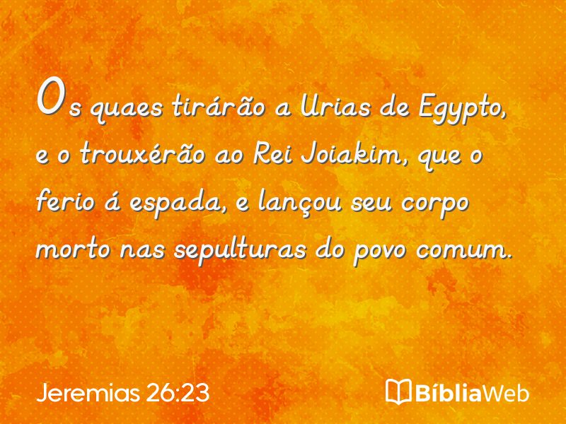 Jeremias 26:23 em imagem para compartilhar