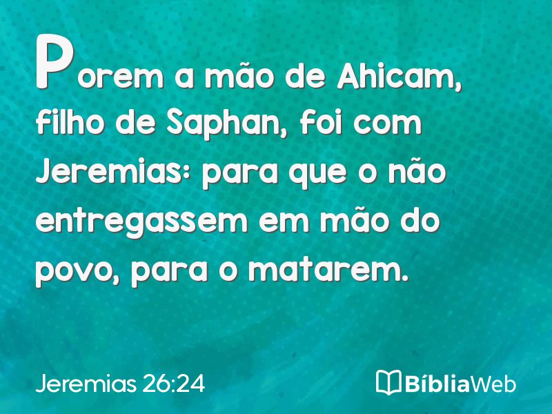 Jeremias 26:24 em imagem para compartilhar