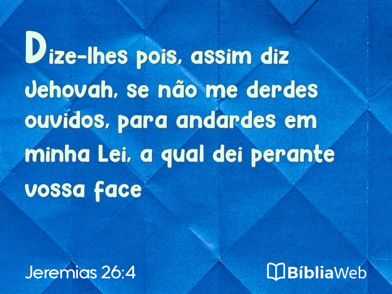 Jeremias 26:4 em imagem para compartilhar