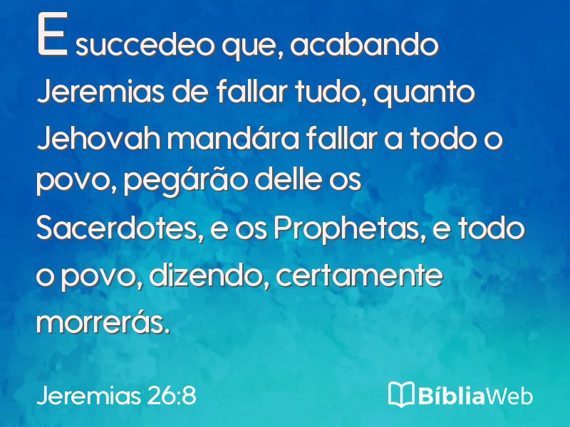 Jeremias 26:8 em imagem para compartilhar