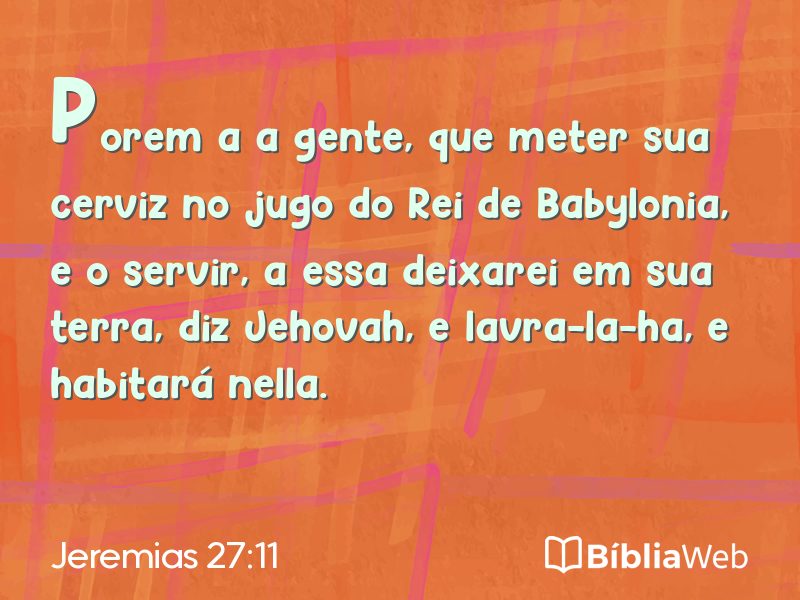Jeremias 27:11 em imagem para compartilhar