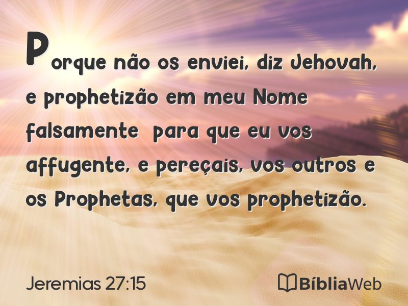 Jeremias 27:15 em imagem para compartilhar