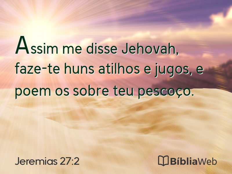Jeremias 27:2 em imagem para compartilhar