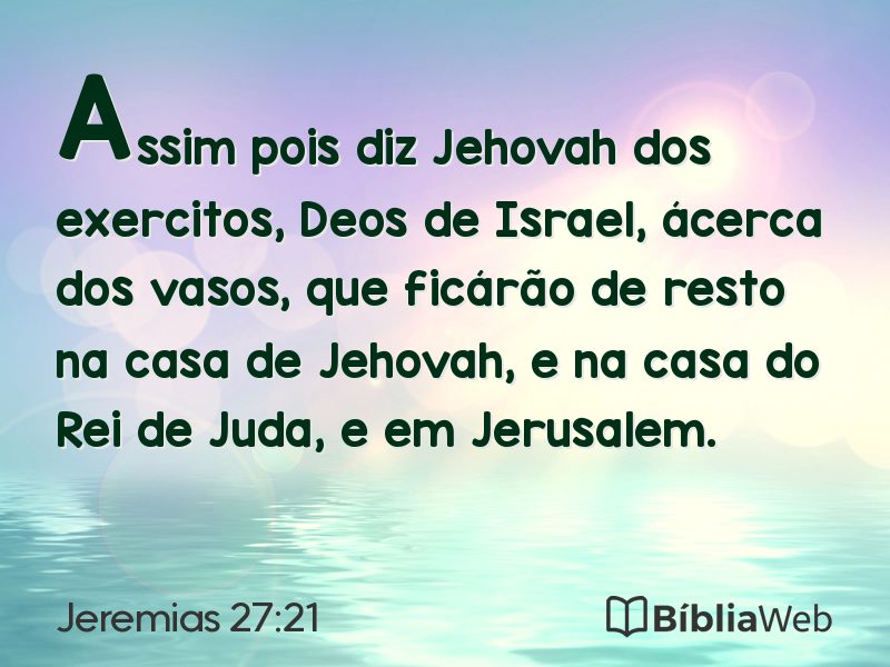 Jeremias 27:21 em imagem para compartilhar