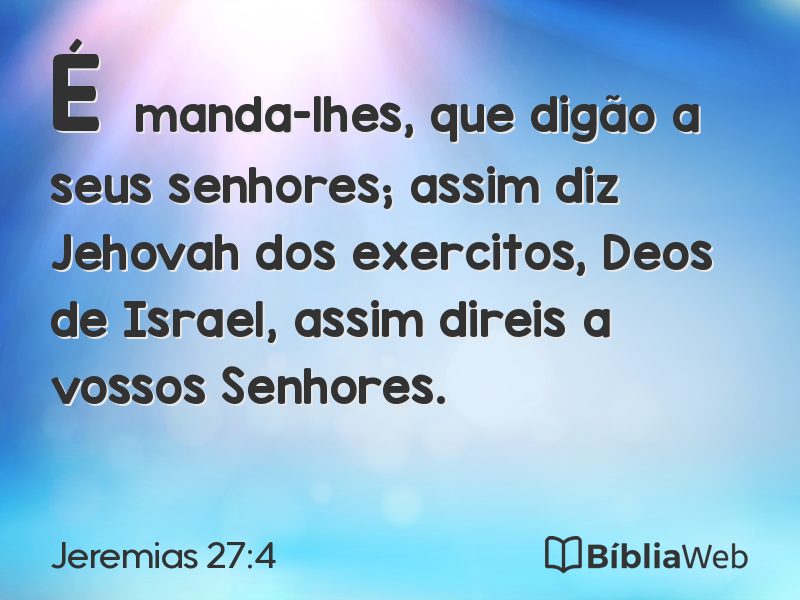 Jeremias 27:4 em imagem para compartilhar