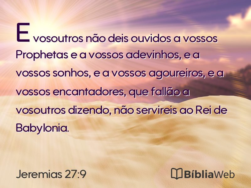 Jeremias 27:9 em imagem para compartilhar