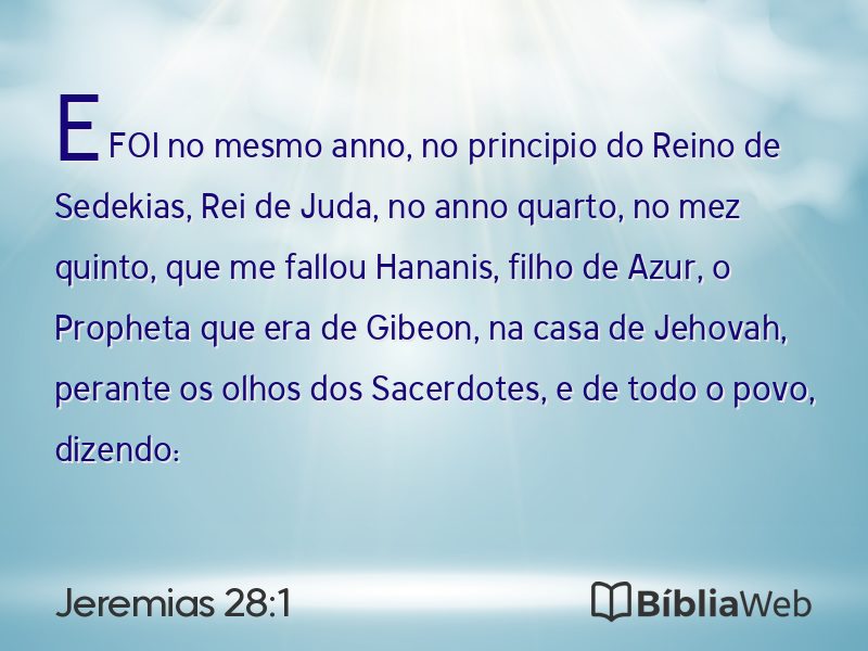 Jeremias 28:1 em imagem para compartilhar