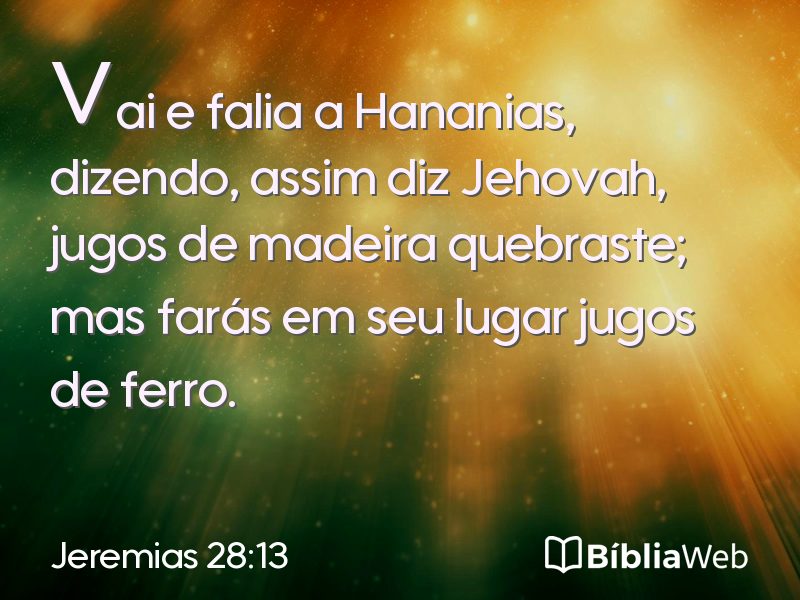 Jeremias 28:13 em imagem para compartilhar