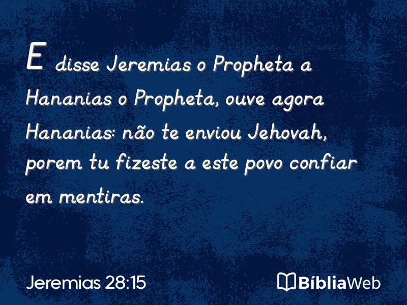 Jeremias 28:15 em imagem para compartilhar