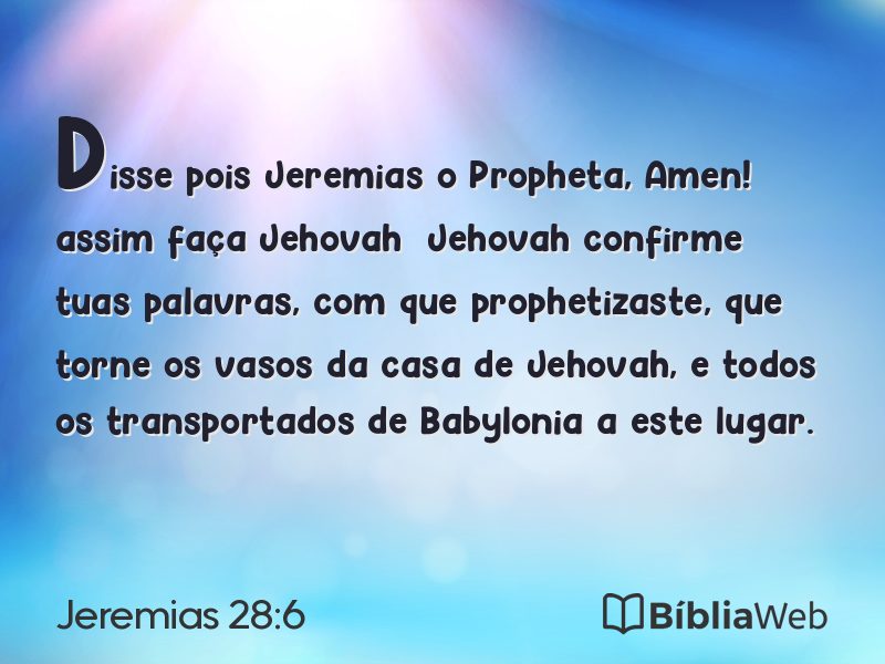 Jeremias 28:6 em imagem para compartilhar