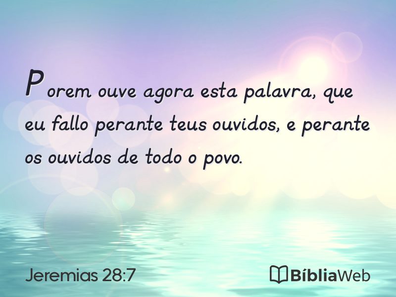 Jeremias 28:7 em imagem para compartilhar
