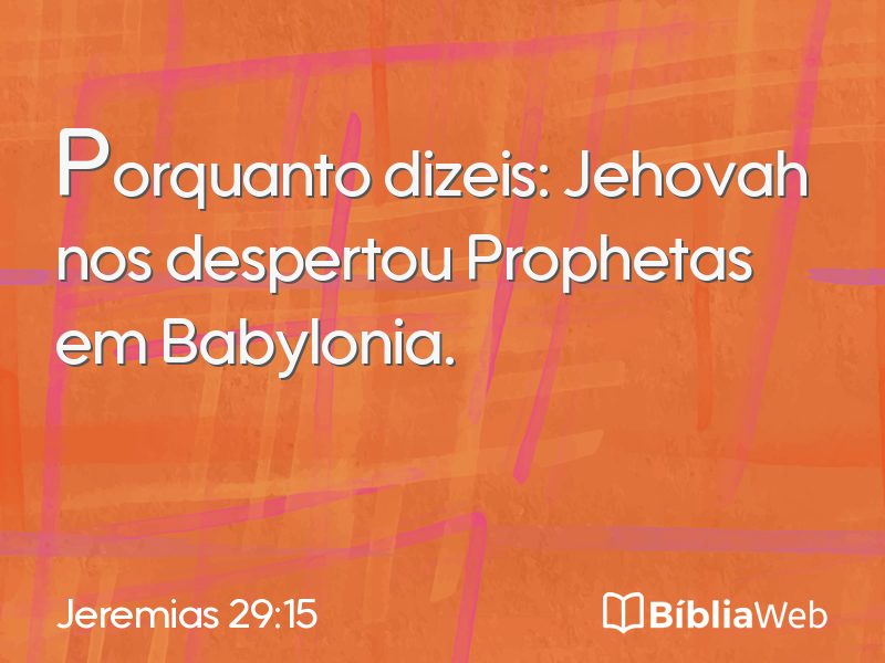 Jeremias 29:15 em imagem para compartilhar