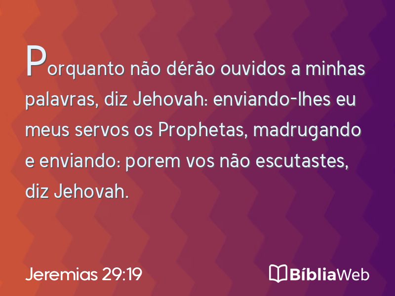 Jeremias 29:19 em imagem para compartilhar