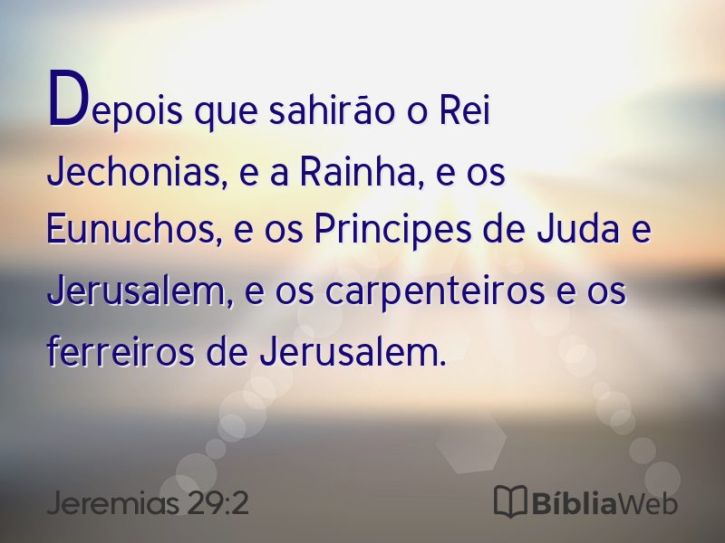 Jeremias 29:2 em imagem para compartilhar