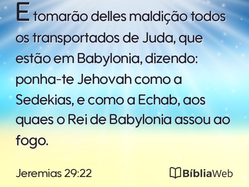 Jeremias 29:22 em imagem para compartilhar