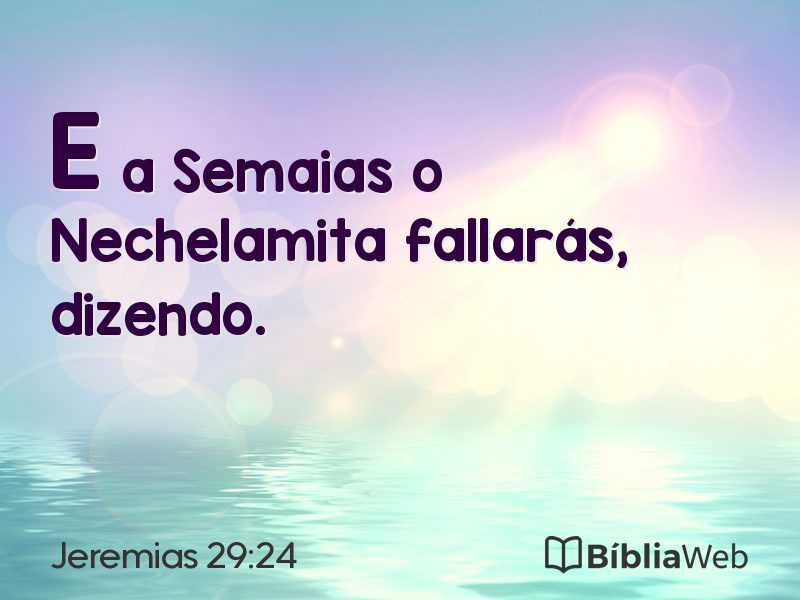 Jeremias 29:24 em imagem para compartilhar