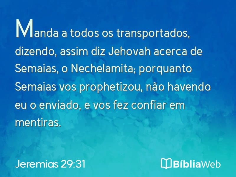 Jeremias 29:31 em imagem para compartilhar
