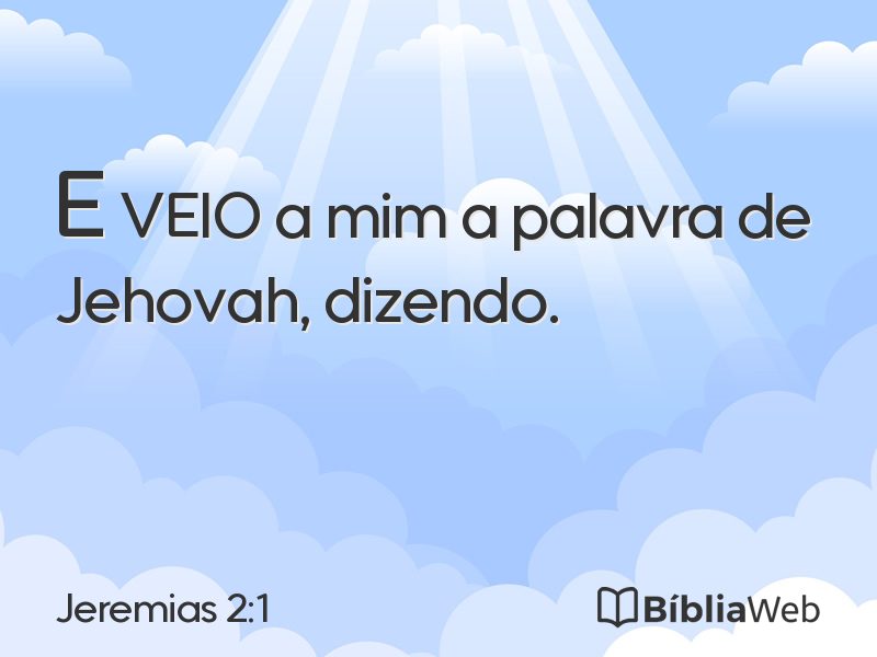 Jeremias 2:1 em imagem para compartilhar