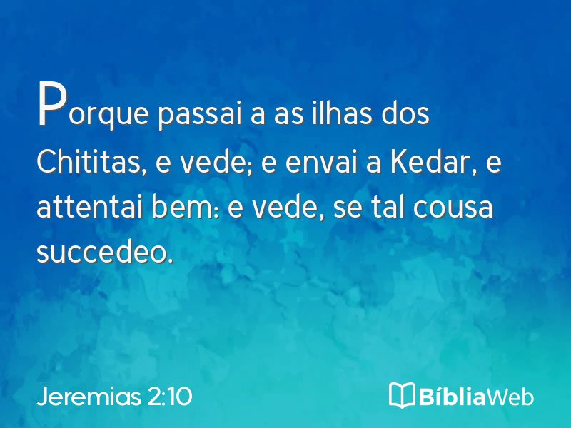 Jeremias 2:10 em imagem para compartilhar