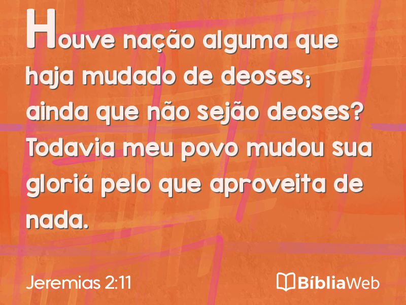 Jeremias 2:11 em imagem para compartilhar