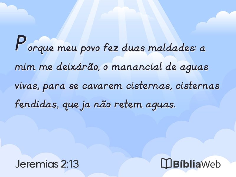 Jeremias 2:13 em imagem para compartilhar