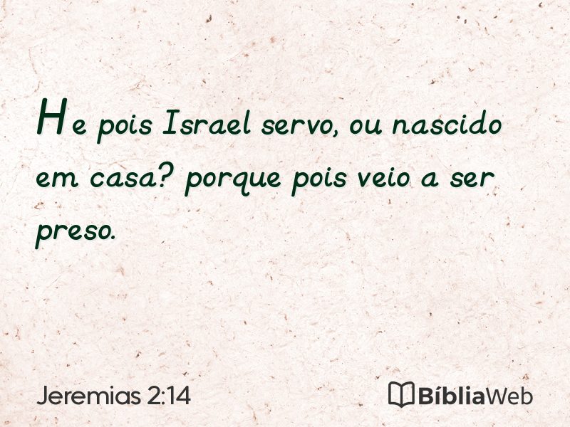 Jeremias 2:14 em imagem para compartilhar