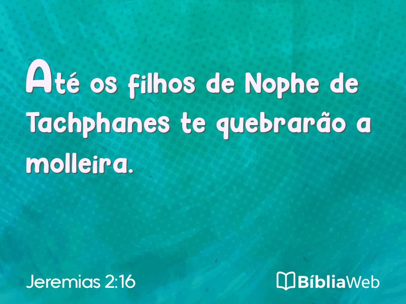 Jeremias 2:16 em imagem para compartilhar