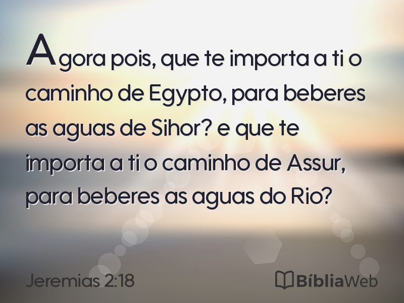 Jeremias 2:18 em imagem para compartilhar