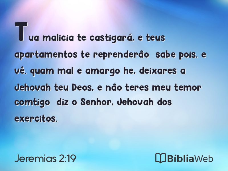 Jeremias 2:19 em imagem para compartilhar
