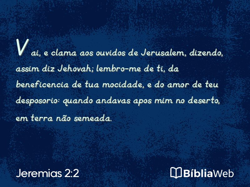 Jeremias 2:2 em imagem para compartilhar
