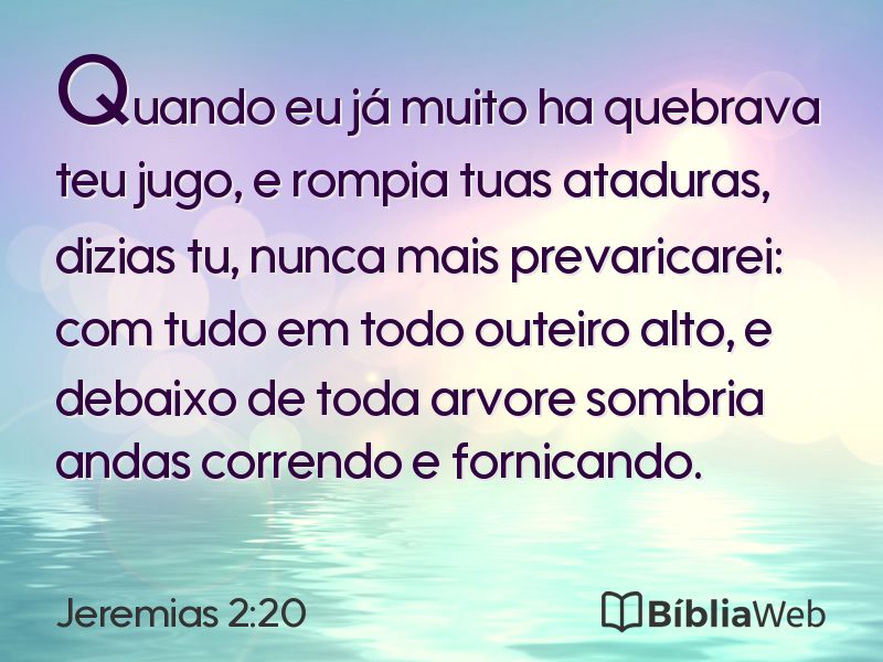 Jeremias 2:20 em imagem para compartilhar