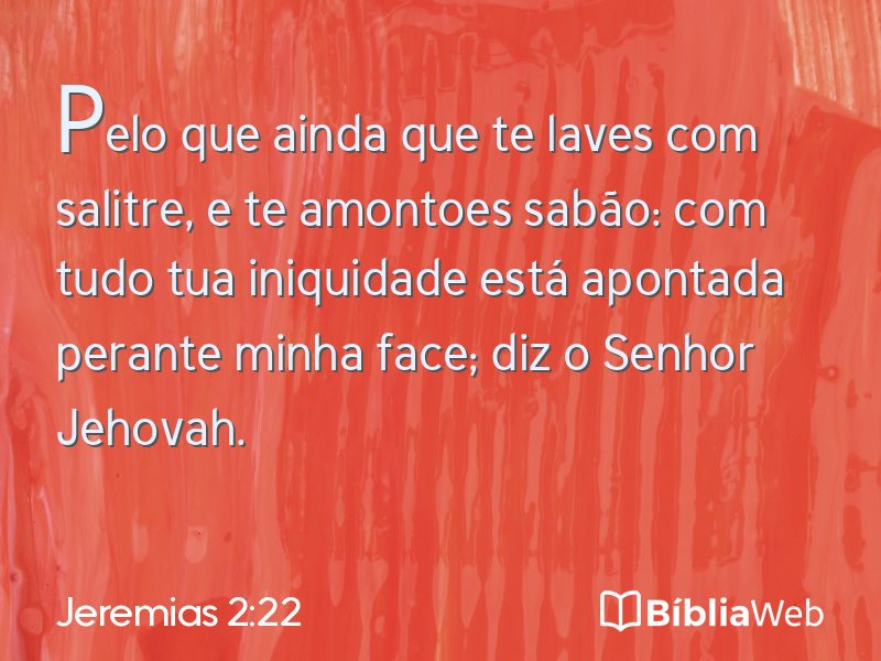 Jeremias 2:22 em imagem para compartilhar