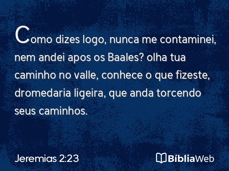 Jeremias 2:23 em imagem para compartilhar