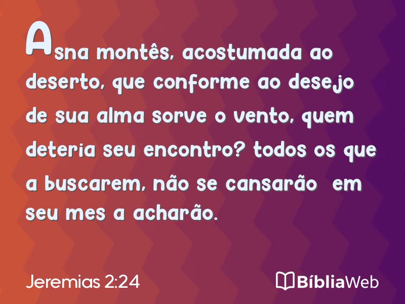 Jeremias 2:24 em imagem para compartilhar