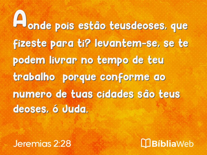 Jeremias 2:28 em imagem para compartilhar