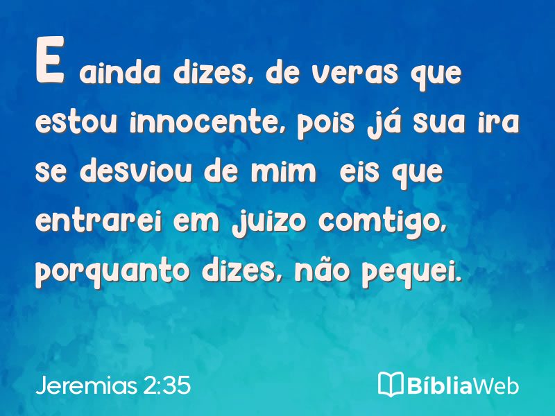 Jeremias 2:35 em imagem para compartilhar