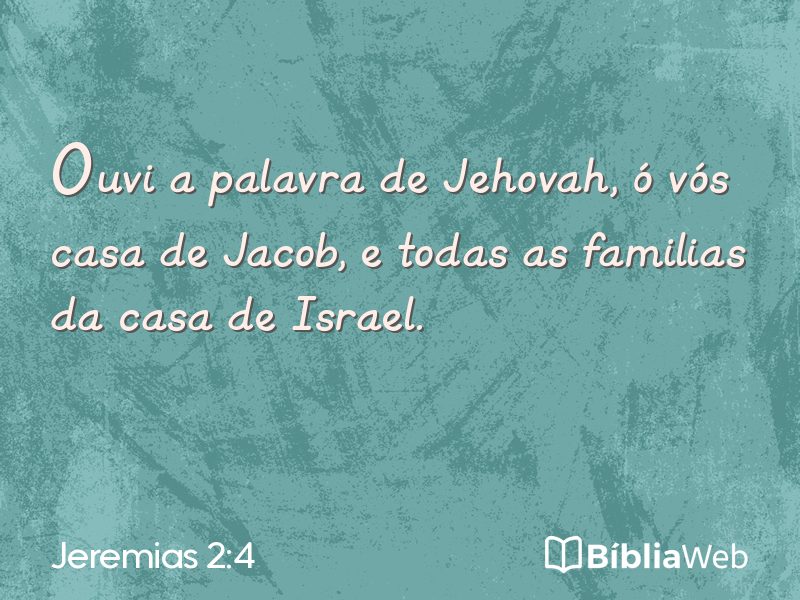 Jeremias 2:4 em imagem para compartilhar