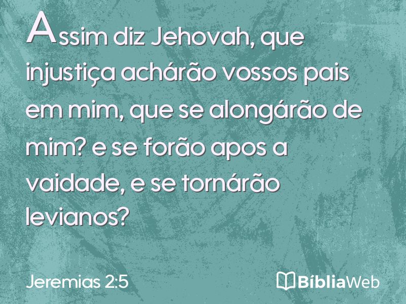 Jeremias 2:5 em imagem para compartilhar