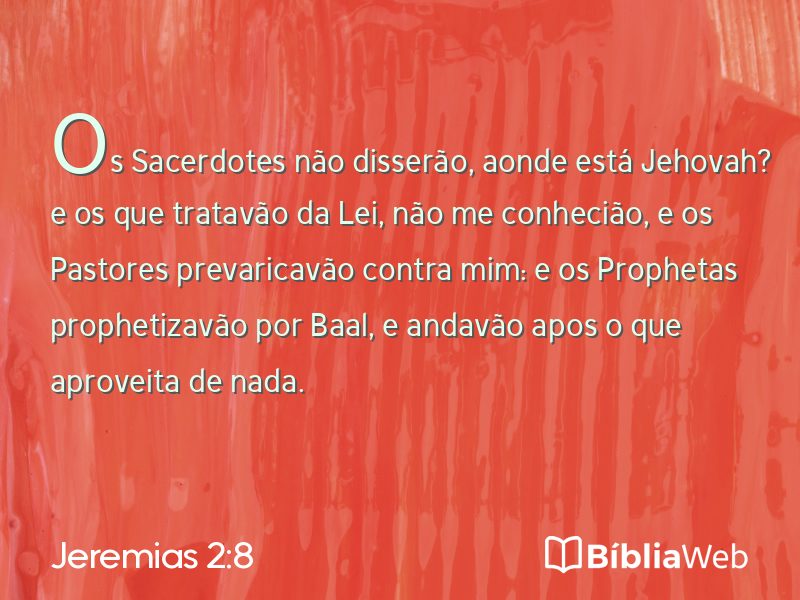 Jeremias 2:8 em imagem para compartilhar