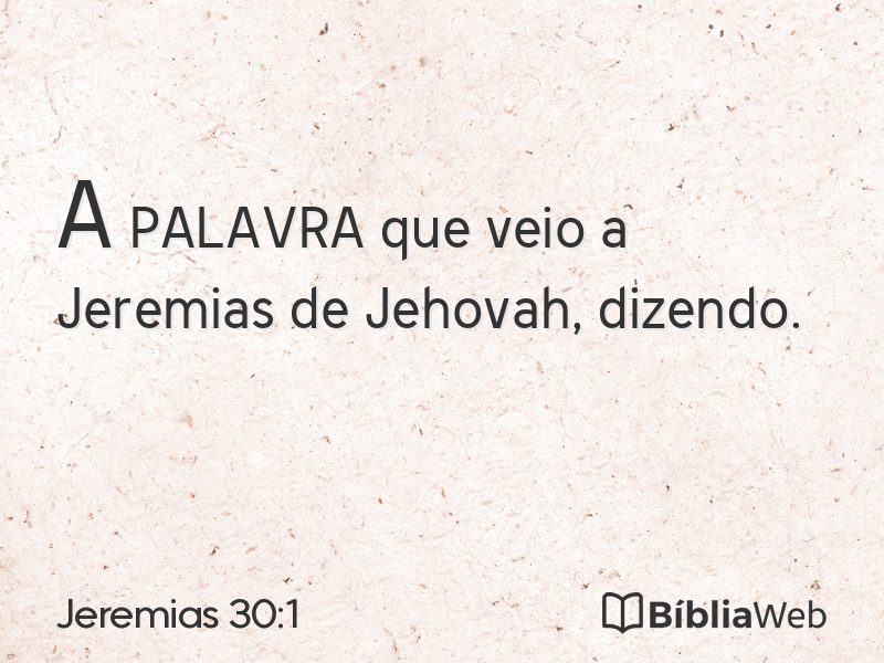 Jeremias 30:1 em imagem para compartilhar