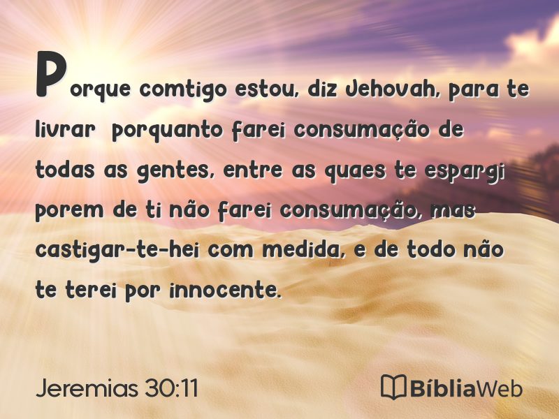 Jeremias 30:11 em imagem para compartilhar